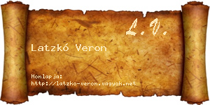 Latzkó Veron névjegykártya